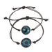 2Pcs Romantic Couple Butterfly Sun Moon Lovers Charm Adjustable Glow In The Dark Woven Bracelet_ipsvogv.com
