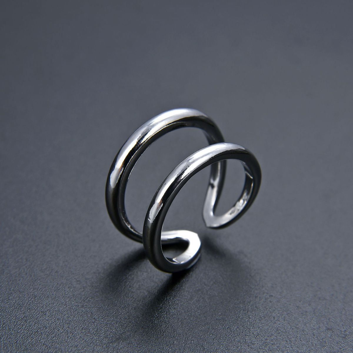 Unisex Jewelry Fashion Preserving Double Layer Ring Ring With Adjustable Opening For Men And Women, Hand Jewelry, Internet Celebrity Ins Style_ipsvogv.com