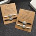 Couples Sports Bracelet Set - Black & White Braided (Super Bowl Fan Gift, Matching Pair)_ipsvogv.com
