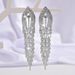 Unisex Exaggerated Personality Diamond Studded Long Tassel Earrings Fashionable Catwalk Temperament Versatile Earrings For Women_ipsvogv.com