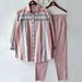 Women's Spring And Autumn Large Size Loose Fat MM Striped Collar Long-sleeved Fashion Sports Suit Two-piece Suit_ipsvogv.com