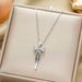 net Red Same Titanium Steel Necklace Women Fashion Micro Inla Bow Pendant Personalit Lad Clavicle Chain_ipsvogv.com