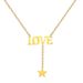 Body 【 Full Titanium Steel 】 Cool And Cool LOVE Star Minimalist Necklace For Women's Ins Mesh Red Collarbone Chain 【 】 【 】 【 】_ipsvogv.com