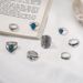 Hot Selling Jewelry, Fashionable Bohemian Style Turquoise Leaf Totem, 8-piece Set Of Rings For Women_ipsvogv.com