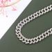 Aalloy trendy hip hop style celebrity style Cuban chain personality men's necklace trendy brand 13mm necklace_ipsvogv.com