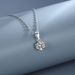 Classic six claw sterling silver necklace with Moissanite, simple clavicle chain, female broadcast_ipsvogv.com
