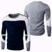 Men's Clothing new spring and autumn men's jacket sweatshirt fashion 3 color stitching men's casual Korean version pullover sweatshirt_ipsvogv.com