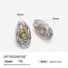 personality two color round geometric stainless steel earrings high end non fading earrings for women_ipsvogv.com