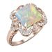 Sanjie's New Rose Gold Inlaid Square Ring For Women's Fashion Show, Colorful Jewelry_ipsvogv.com
