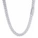Men's Jewelry Hip Hop 18mm Three Row Diamond Bubble Cuban Chain Trend Jewelry Men's Zircon Necklace_ipsvogv.com