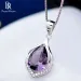 Bague Ringen Elegant Water Drop Shaped Hanger Amethist Ketting Voor Vrouwen Temperament Edelsteen Zier Sieraden_ipsvogv.com