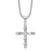 Creative New Stainless Steel Gold-Plated Inlaid Irregular AAA Zircon Cross Pendant_ipsvogv.com