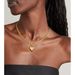 Hot Selling Fashion, Simple And Versatile Smooth Love Pendant Brass Real Gold Electroplating OT Buckle Necklace_ipsvogv.com