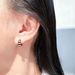 Women's Jewelry Interesting Croissant Earrings Hand Painted Black And White Enamel Checkered Ear Buckle Drip Glaze Small Versatile Earrings_ipsvogv.com