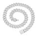 Punk flip buckle hiphop Cuban chain prism 15mm men's necklace trendy accessory_ipsvogv.com