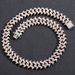 Men’s Jewelry Set Fashion Hip Hop 18mm Pink And White Zircon Spike Thorn Cuban Chain Necklace Spring Buckle Men's Personality Hip Hop Necklace_ipsvogv.com