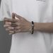 Hip Hop Trendy Men's Titanium Steel Hand Jewelry Double Layer Rattlesnake Tiger Eye Stone Map Stone Stacking Bracelet_ipsvogv.com