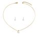 Minimalist Japanese and Korean style geometric pearl jewelry set, niche inlay craftsmanship, design sense, necklace,_ipsvogv.com