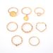 Instagram New Water Wave Drop Butter Circle Pendant 8-piece Set With 8-shaped Beads_ipsvogv.com