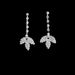 Leaf Design Jewelry Set - Rhinestone Necklace, Earrings & Bracelet (3-Piece Versatile Fashion Jewelry For Women)_ipsvogv.com