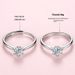 Zhou Family Classic Mosang Stone Diamond Ring, 1 Carat Pure Silver Pair, Wedding Proposal Gift Ring for Girlfriend_ipsvogv.com