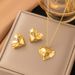 French High-end Diamond Cut Heart-shaped With Gold Plating And Luxurious Stainless Steel Earrings Accessories_ipsvogv.com