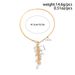Temperament Rice Grain Pearl Tassel Women's Trendy Metal Flat Snake Chain Collar Necklace_ipsvogv.com