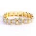 Hip Hop 13mm Square Round Cuban Chain Full Diamond Men's Trendy Bracelet_ipsvogv.com
