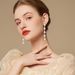 Women's Jewelry Exaggerated Rhinestone Earrings Luxurious And Atmospheric Water Drop Long Style,S925 Silver Needle Earrings_ipsvogv.com