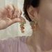 Patek Colorful Oil Drop Earrings Antique Oil Painting New Chinese Flower Earrings Niche Versatile Accessories High End_ipsvogv.com