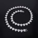 Unisex 11mm Heart Full Diamond Alloy Necklace For Men And Women High End Niche Rap Hip Hop Style Cuban Chain_ipsvogv.com