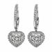 Cao Shi's Heart Shaped Simple Love Zircon Earrings, Elegant Face And Slim Earrings_ipsvogv.com
