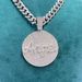 New Round Alloy Pendant Cuban Chain Hip-Hop Style English Letter Angel Necklace_ipsvogv.com