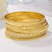 Fashion New Personality Fashion Embossed Twist Geometric Multi Layer Stacking Bracelet 10 Piece Set Decoration_ipsvogv.com