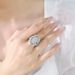 Middle Aged Micro Inlaid Zircon Flower With High-end Feel, Light Luxury, Niche Design, Versatile Ring, Open Ring_ipsvogv.com