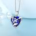 S925 silver love glass pendant necklace female clavicle chain necklace female jewelry silver jewelry processing_ipsvogv.com
