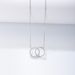 Women's Jewelry S925 Sterling Silver Fashion Personality Simple Diamond Double Circle Double Ring Necklace Set Chain Clavicle Chain_ipsvogv.com