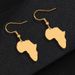African map earrings fashion glossy gold stainless steel earrings earrings_ipsvogv.com