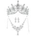 Jewelry Earrings Crown Three Piece Set Wedding Dress Evening Party Accessories Bride Necklace_ipsvogv.com