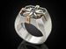 Viking Compass Seal Plated With S Silver Men's Two-color Ring_ipsvogv.com