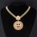 Ghost Smiley Face Hot-Selling New Hip-Hop Alloy Full Diamond Cuban Chain Pendant_ipsvogv.com