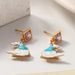 New Chinese Style National Tide Cloud Mountain Earrings Female Qingshan Baiyun Enamel Color 2024 Summer New Earrings_ipsvogv.com