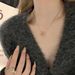 Korean U-shaped Washable New Titanium Steel Necklace Stylish And Versatile Sweater Chain Accessories_ipsvogv.com
