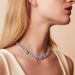 Blue Green Stone Pearl Collarbone Chain High-end Necklace As A Gift, Simple And Unique, Niche Fashion Collar For Women_ipsvogv.com