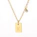 Copper Diamond 26 English Letters Love Light Luxury Necklace Female Temperament Square Pendant Versatile Clavicle Chain_ipsvogv.com