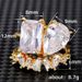 Cao Shi Diamond Female Star Same Style Water Drop Spiral Geometric Pair Gift Brilliant Ring_ipsvogv.com