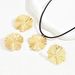 Ins niche women's earring necklace set, pleated floral ring, versatile long collarbone chain_ipsvogv.com