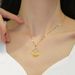 【 Titanium Steel 】 Luxury Micro Inlaid True Gold Lotus Tathagata Buddha Necklace For Women, New Clavicle Chain, Light_ipsvogv.com