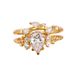 Cao Shi's Light Luxury Two Pair Ring With Branches, Sprouts, Leaves, Fashionable Zircon, Personalized Ring, Niche_ipsvogv.com