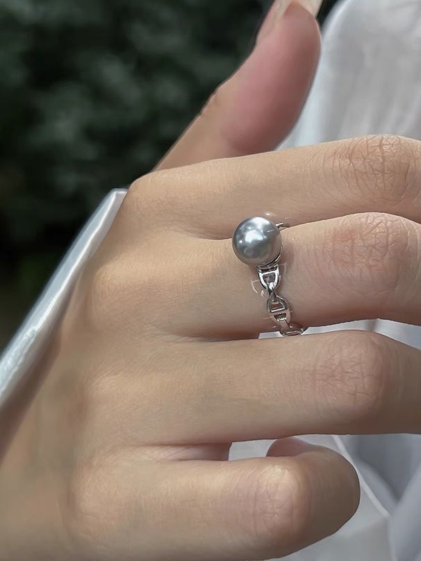 S Pue Silve Pesonality, Simple Tempeament, Smooth Pig Nose, Shi Family Peal Ing, Niche Design, Chain Opening_ipsvogv.com